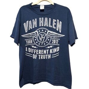 Van‎ Halen Blue A Different Kind of Truth Tour 2012 Eddie Vintage Size L